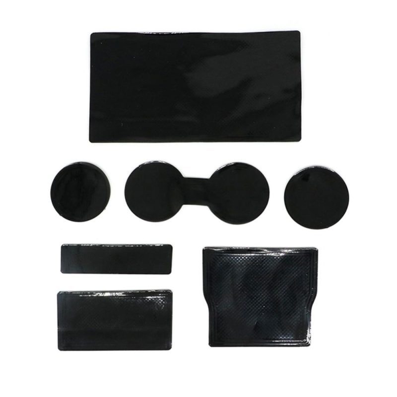 pimpmyev car accessories non slip rubber mats dashboard and cup holders for model 3 14472656617527