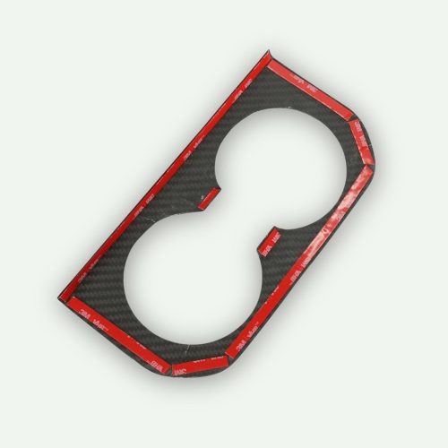 pimpmyev car cup holder real molded carbon fiber rear cup holder cover for tesla model s 2022 42393941016832