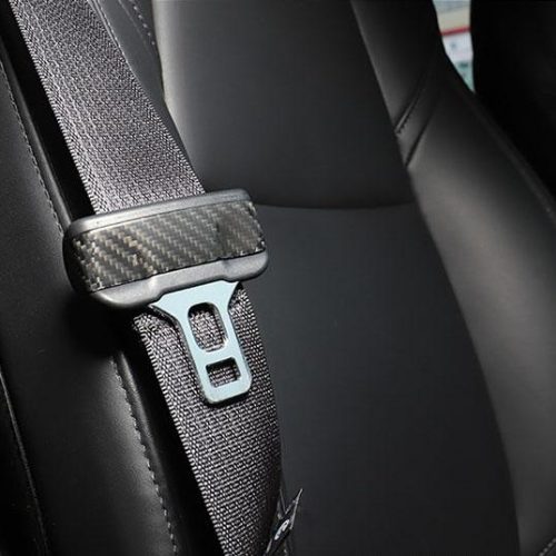 pimpmyev fascias 2pcs genuine carbon fiber seat belt fascia for model 3 3 colors 2017 2021 15215838036023