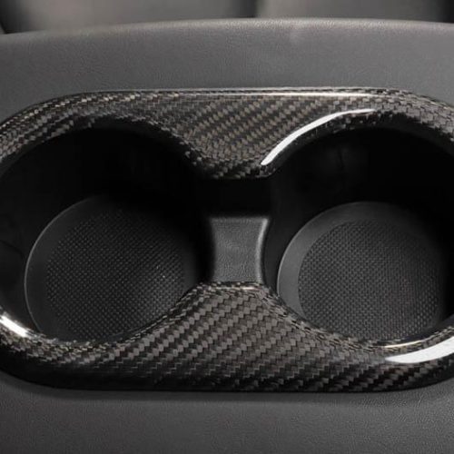 pimpmyev fascias genuine carbon fiber cup holder fascia trim for model 3 gloss 2017 2021 29528029331653