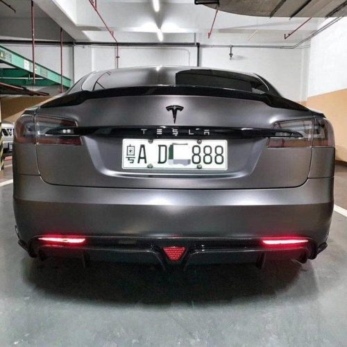 pimpmyev real carbon fiber products cmst genuine carbon fiber frp rear diffuser canards for tesla model s 2nd gen 2016 2021 42477454229760