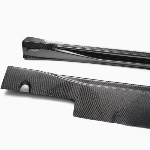 pimpmyev real carbon fiber products cmst genuine carbon fiber frp side skirts v2 for tesla model s 2nd gen late 2016 2021 42477447577856