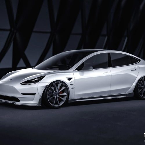 pimpmyev real carbon fiber products cmst genuine carbon fiber full body kit style f for tesla model 3 2017 2023 38020694049024