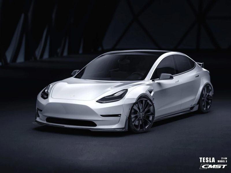 pimpmyev real carbon fiber products cmst genuine carbon fiber full body kit style f for tesla model 3 2017 2023 38020694114560