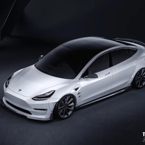 pimpmyev real carbon fiber products cmst genuine carbon fiber full body kit style f for tesla model 3 2017 2023 38020694180096