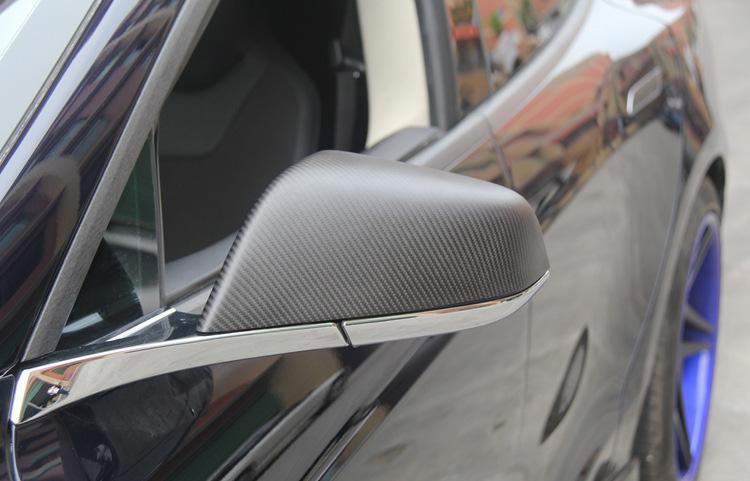 pimpmyev side mirror covers 2pcs genuine carbon fiber side mirror covers for model s matte