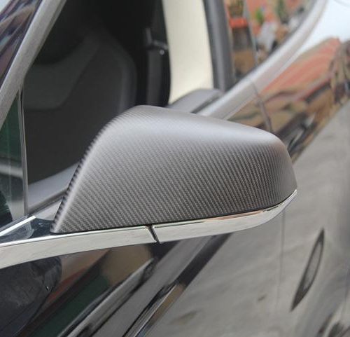 pimpmyev side mirror covers 2pcs genuine matte carbon fiber side mirror covers for model s plaid 2021 2022 37052770484480