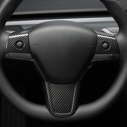 pimpmyev steering wheel mods carbon fiber style steering wheel fascia for tesla model 3 2017 2021 15216616964151